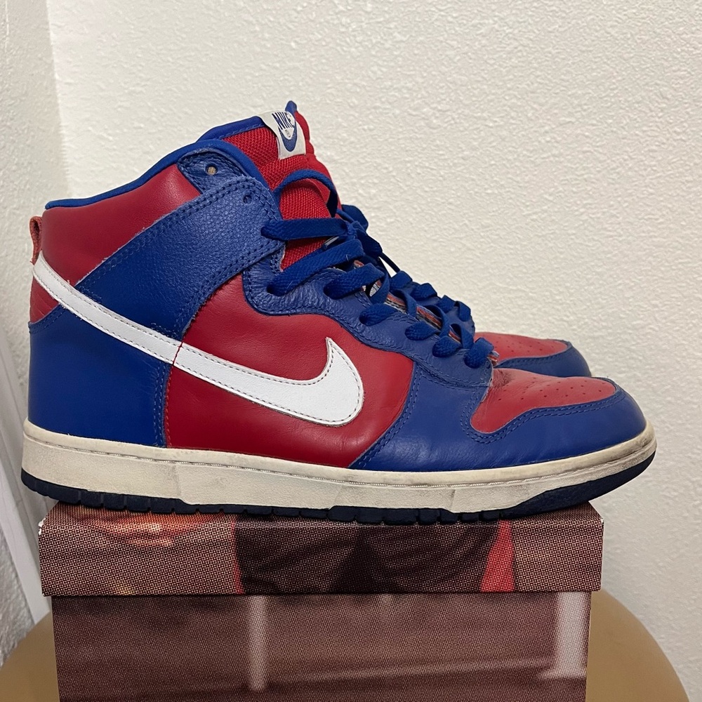 Vintage 2003 Nike Dunk High Men’s Sneakers Red Blue